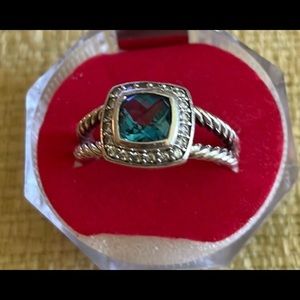 DY blue topaz ring size 7